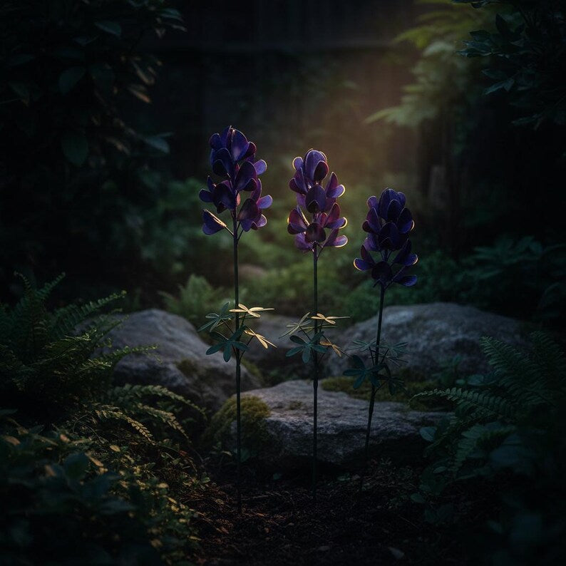 đ„Limited-time 49% offđ·Bluebonnet Lupine Metal Garden Stake, Rustic Outdoor Flower Sculpture for Lawn, Patio & Landscape Border Decor