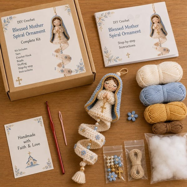 🎅Crochet Snowman Spiral Oranment DIY Kit -🎄🧶A Beginner-Friendly Crochet Experience Inspired by the Magic of Christmas.