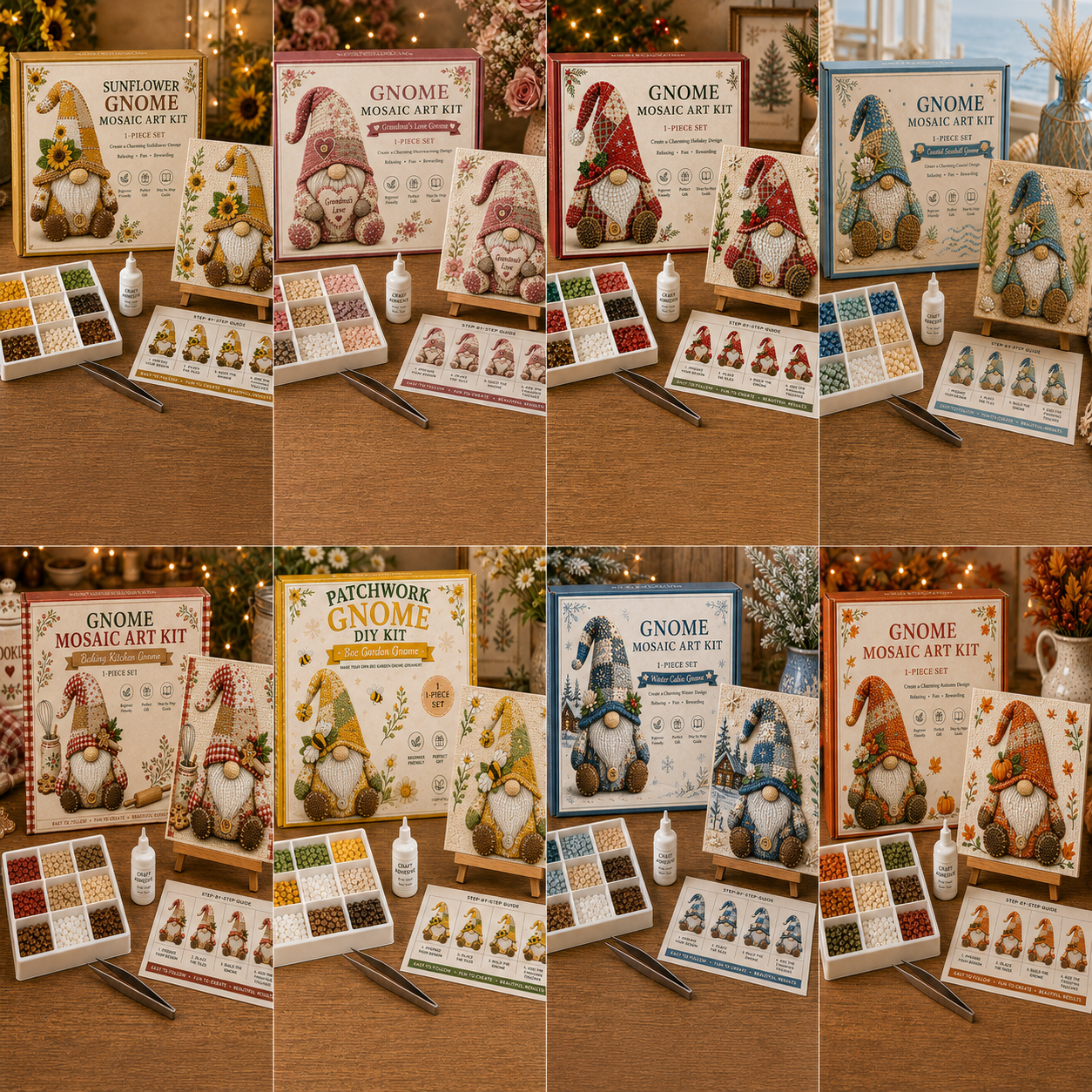 🔥Last Day BUY 3 GET 1 FREE🧩 Gnome Mosaic Art Kit – Create Your Own Charming Handmade Masterpiece