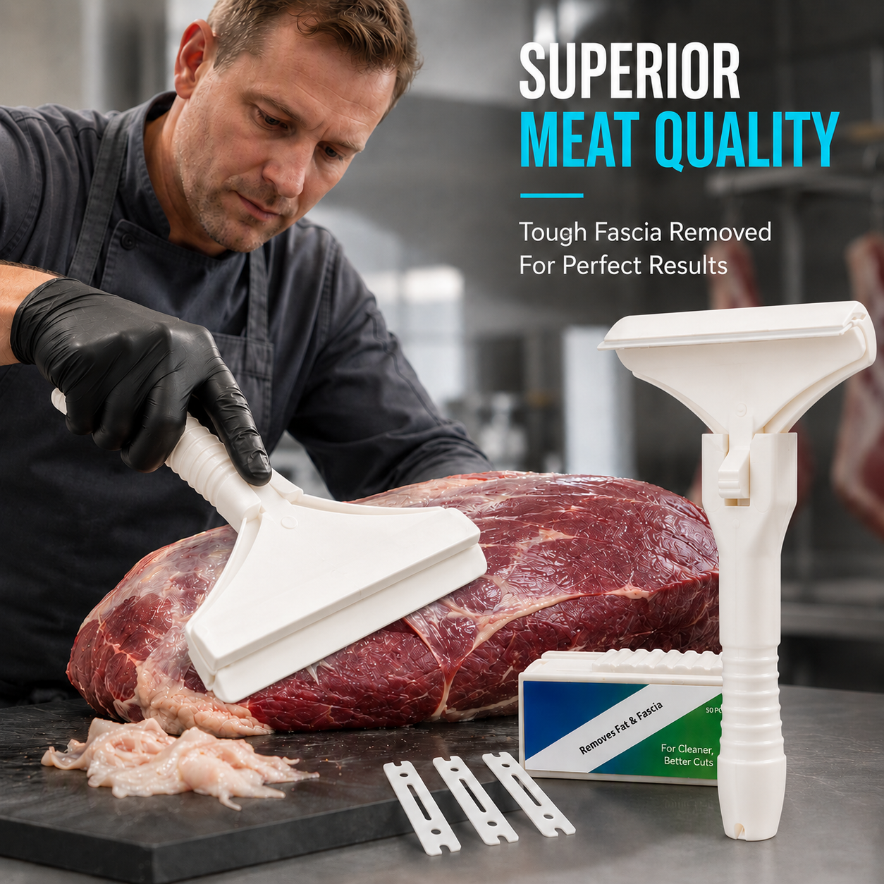 π₯©π₯ 50% OFF! Stainless Steel Meat Scraper β Easy Fat & Fascia Removal Tool for Beef & Pork πͺβ¨