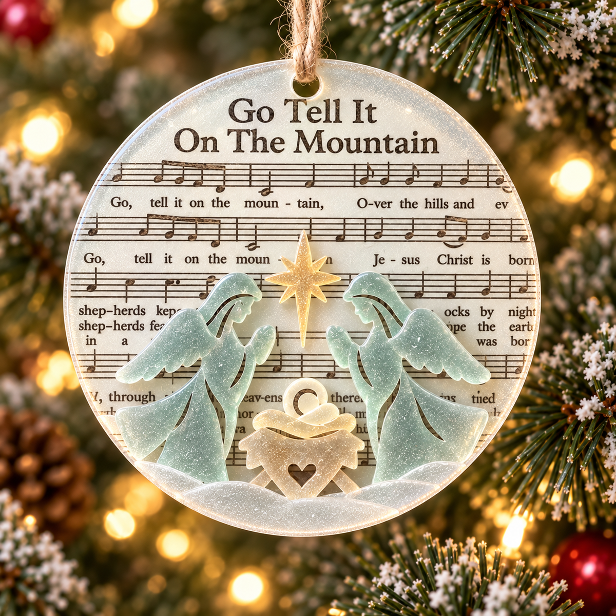 🎶 Sea Glass Christmas Hymn Ornaments