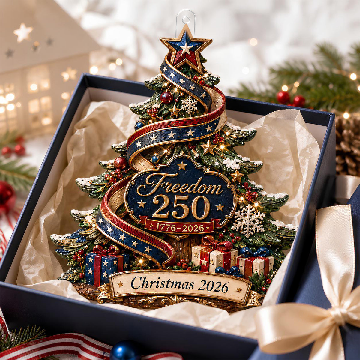 π USA 250th Anniversary Christmas Tree Ornament