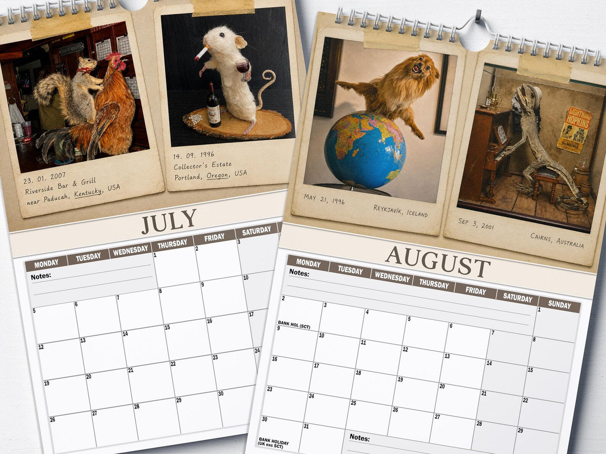 đBad Taxidermy Calendar 2027 â Funny & Bizarre Animal Specimens
