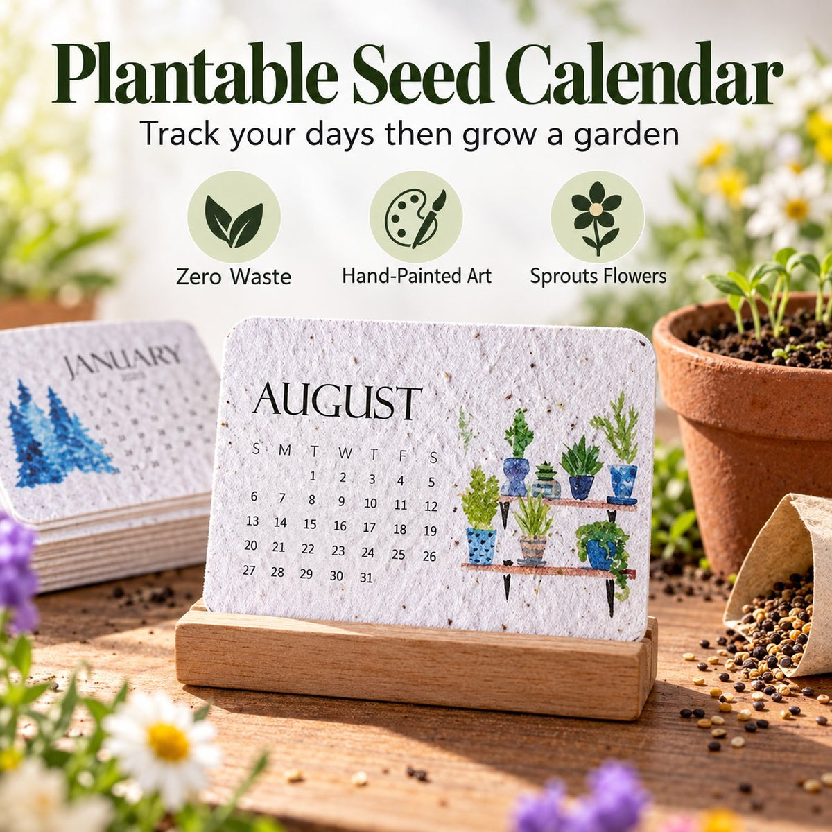 ✨⏳ Last Day 50% OFF —🌱Eco-Friendly Plantable “Timeless” Seed Calendar 2027