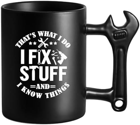 đ„Limited-time 50% offđFunny Wrench Handle Coffee Mug, Perfect Fatherâs Day Gift for Dad, Grandpa, Mechanic & Handyman