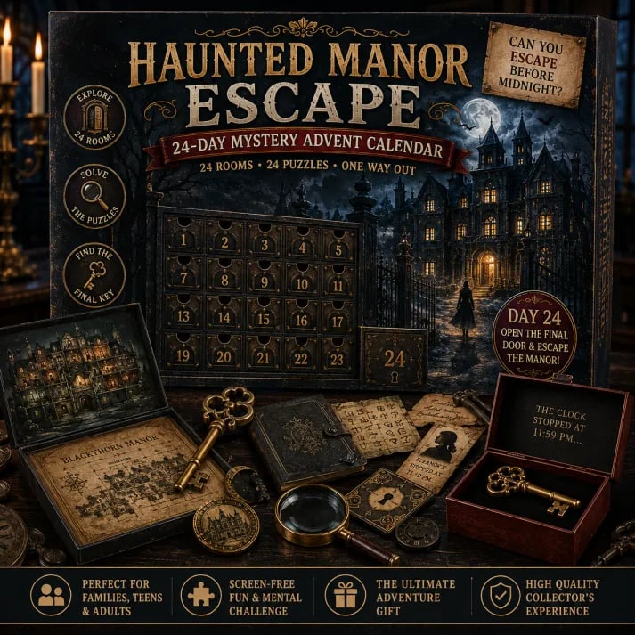 โณ Last Day 50% OFF โ ๐โจ24-Day Mystery Adventure Advent Calendar Collection | 24 Clues, Hands-On Puzzles & One Final Reveal