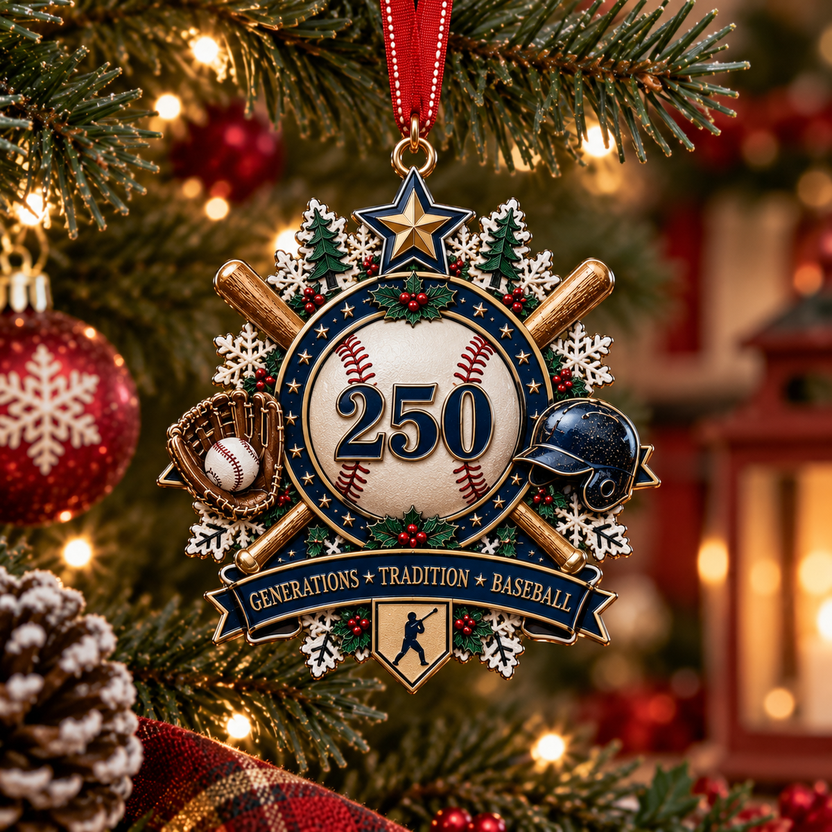 π 250th Anniversary Sports Heritage Christmas Ornaments β Keepsake Gifts for Sports Fans π