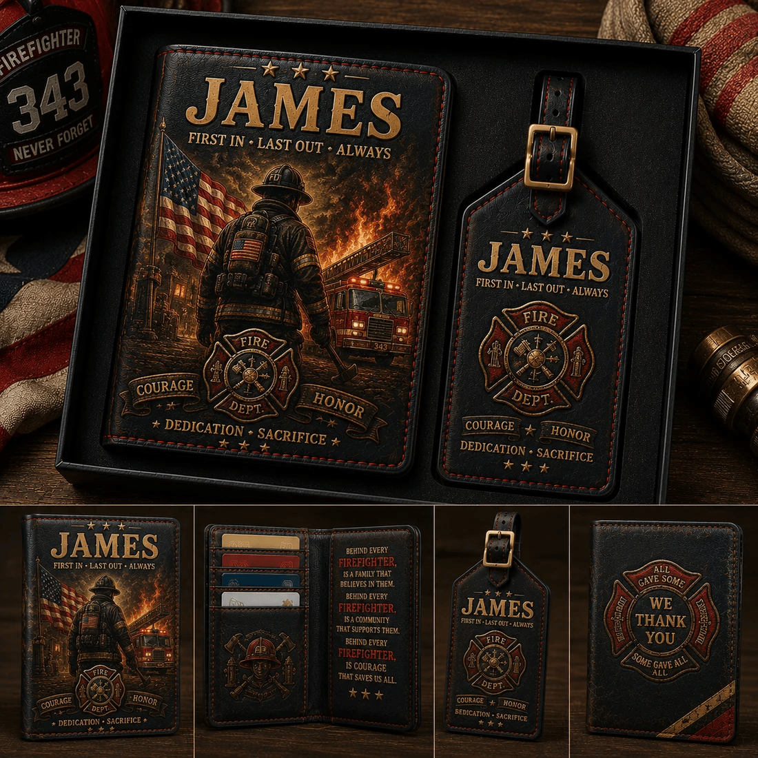 Personalised Men's Passport Cover and Luggage Tag Set — The Perfect Gift for Him