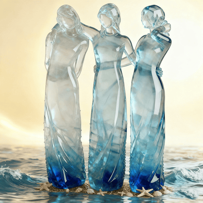 💖LAST DAY 49 % OFF👩🏻‍🤝‍👩🏻Sisters by My Side, Celebrates Friendships Three Sisters Sculpture🎁Christmas, Thanksgiving Day, Birthday Gifts