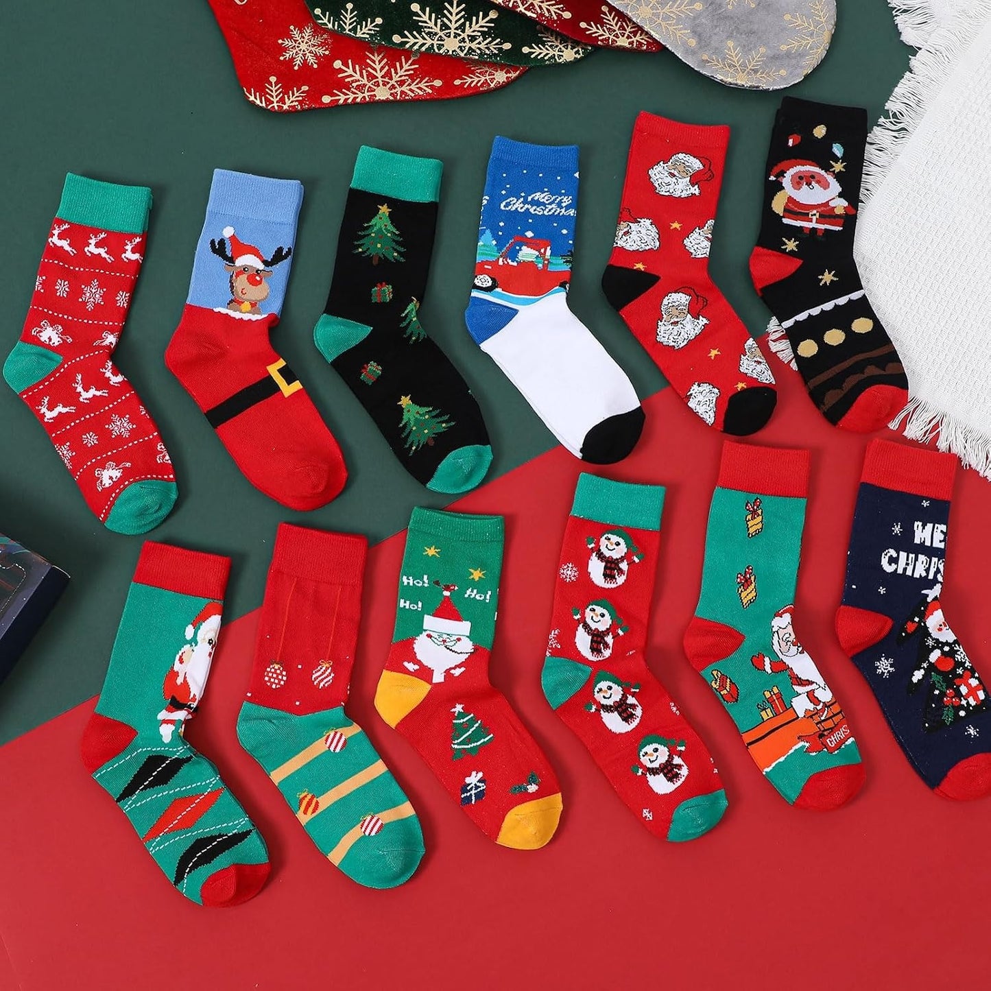 🧦24‑Day Christmas Sock Advent Box🎄