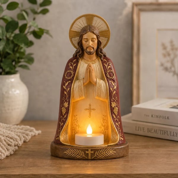 ✝️🕯Jesus Candle Holder Statue