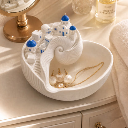 Santorini Catchall Coastal Seashell Key Bowl