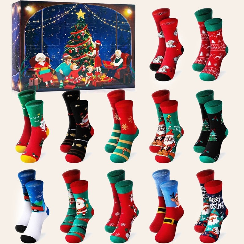 🧦24‑Day Christmas Sock Advent Box🎄