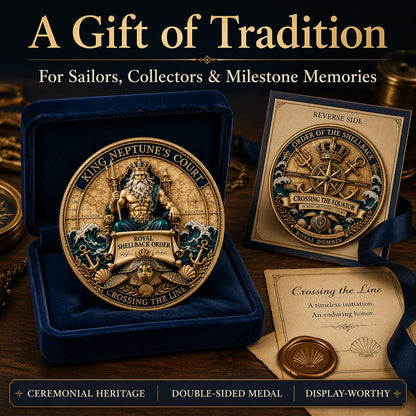 🔥Summer Sale 49% OFF🔥 - King Neptune’s Court – Crossing the Equator Commemorative Metal Medal