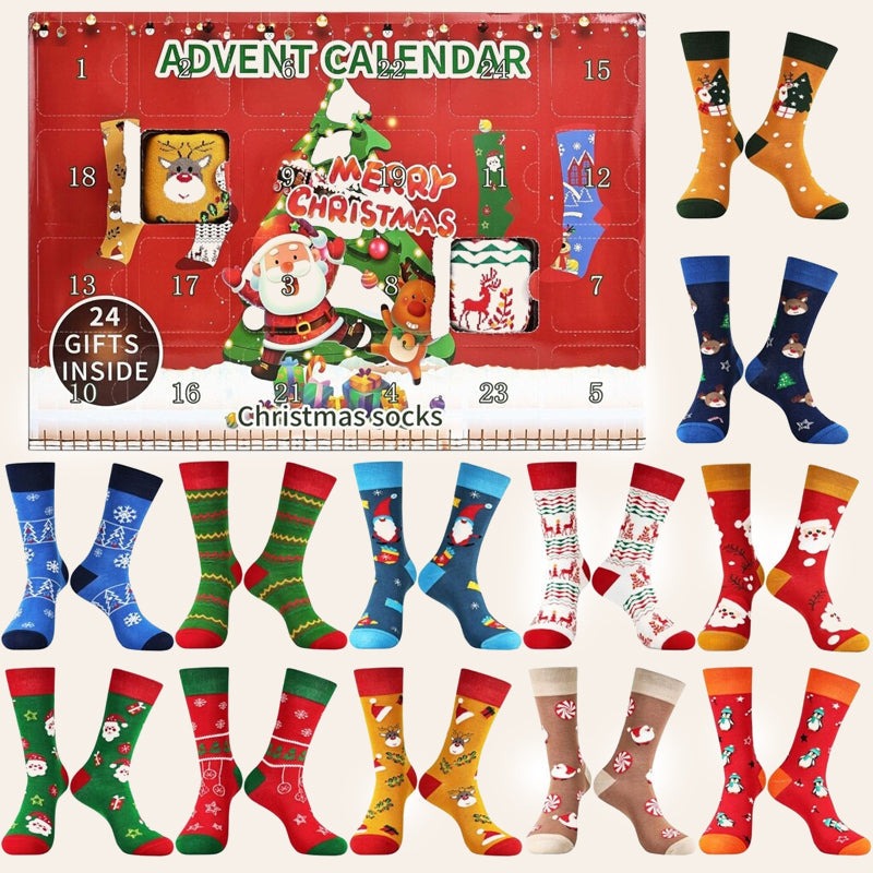 🧦24‑Day Christmas Sock Advent Box🎄