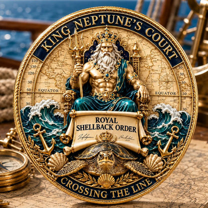 🔥Summer Sale 49% OFF🔥 - King Neptune’s Court – Crossing the Equator Commemorative Metal Medal