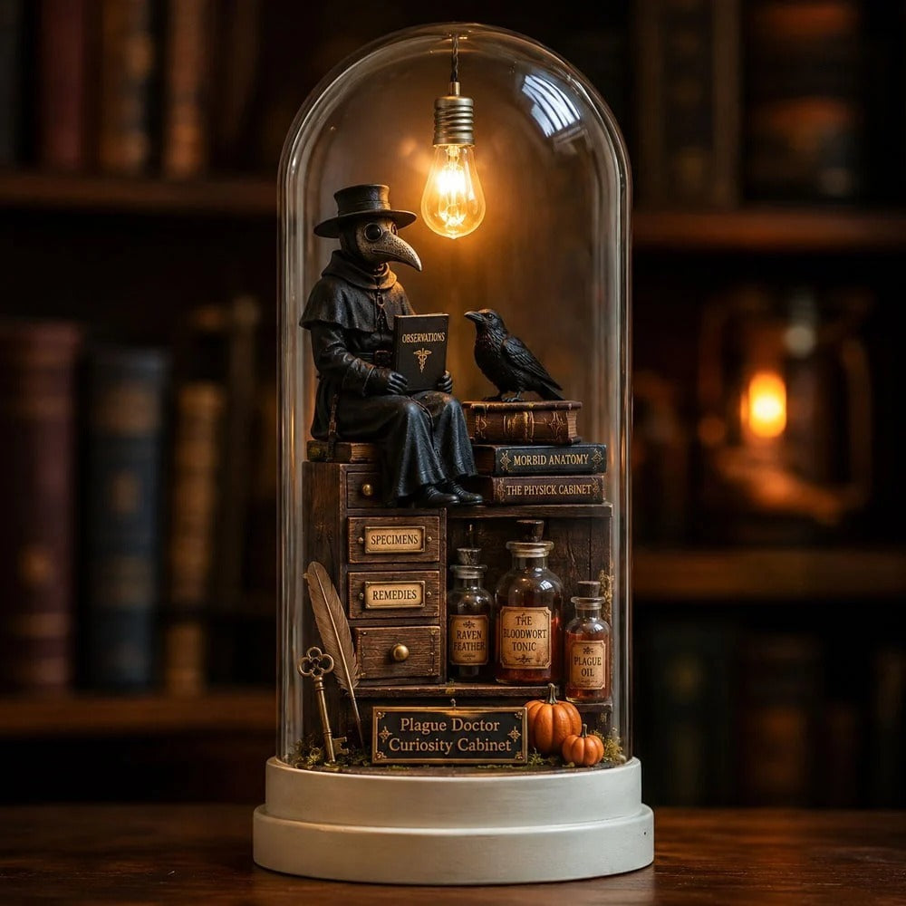 ⏳ Last Day 49% OFF – Halloween Glass Dome Miniature Scene Ambient Lamp