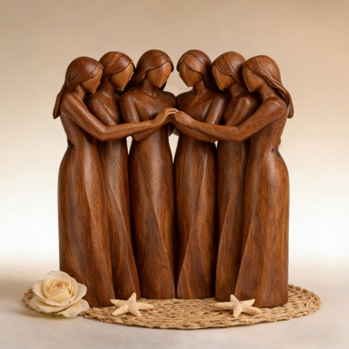 💖LAST DAY 49 % OFF👩🏻‍🤝‍👩🏻Sisters by My Side, Celebrates Friendships Three Sisters Sculpture🎁Christmas, Thanksgiving Day, Birthday Gifts