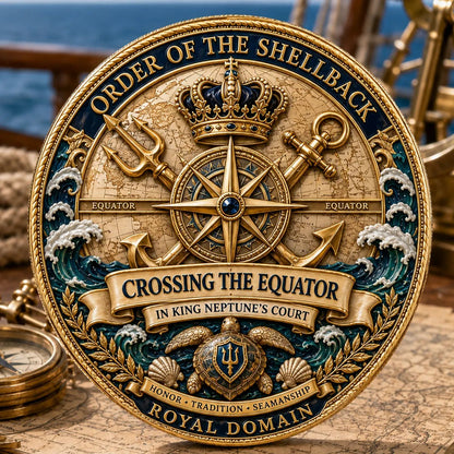 🔥Summer Sale 49% OFF🔥 - King Neptune’s Court – Crossing the Equator Commemorative Metal Medal