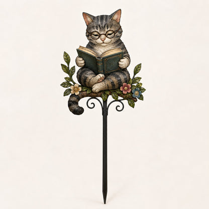 😺🐶Animal Reading Garden Stake📖