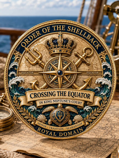 🔥Summer Sale 49% OFF🔥 - King Neptune’s Court – Crossing the Equator Commemorative Metal Medal