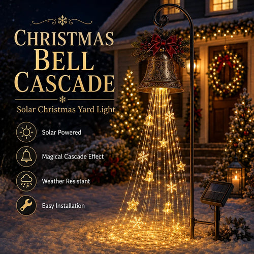 🔥Hot Sale 50% OFF🎄Christmas Bell Cascade Solar Yard Light ✨