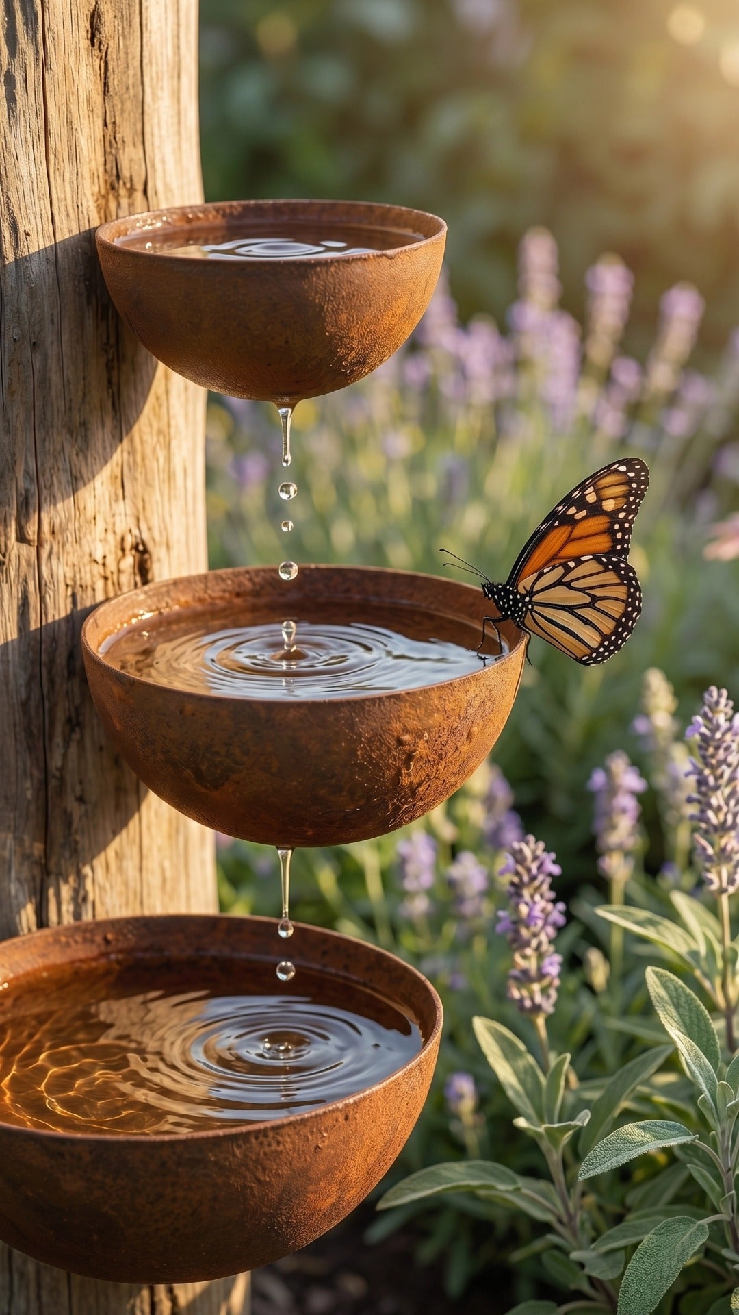 🔥Last Day 69% OFF -💧3-Tier Rain Catcher – Metal Garden Ornament & Plant Support🐦