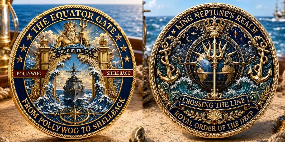 🔥Summer Sale 49% OFF🔥 - King Neptune’s Court – Crossing the Equator Commemorative Metal Medal