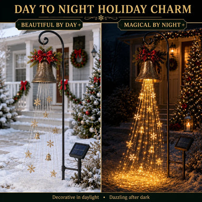🔥Hot Sale 50% OFF🎄Christmas Bell Cascade Solar Yard Light ✨