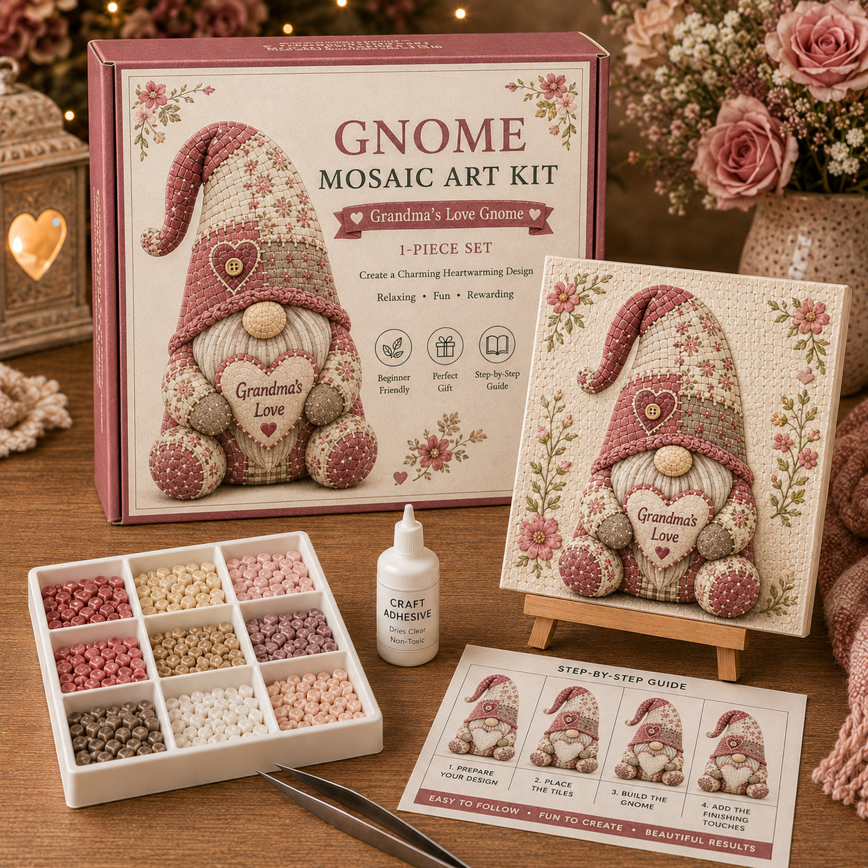 🔥Last Day BUY 3 GET 1 FREE🧩 Gnome Mosaic Art Kit – Create Your Own Charming Handmade Masterpiece