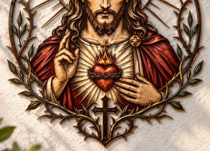 ✝️🙏Sacred Heart of Jesus Metal Wall Art