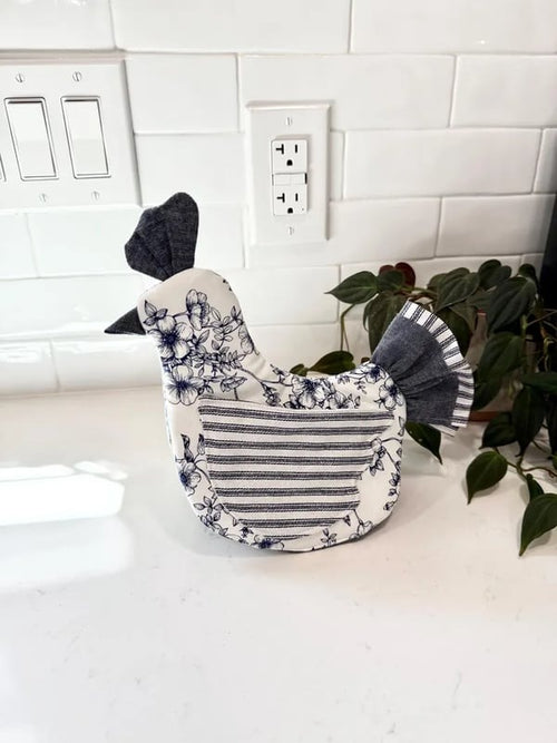🐔 Handmade Chicken Oven Mitt & Pot Holder – Quilted Hen Hot Pad, Insulated & Heat Resistant, Farmhouse Kitchen Decor 🔥🏡