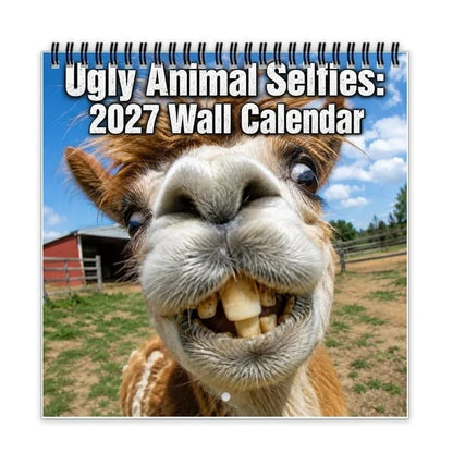 2027 Ugly Animal Selfies Wall Calendar