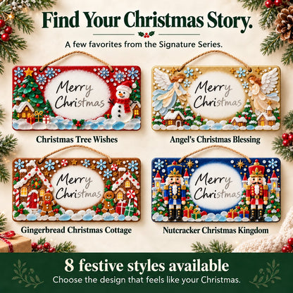 ⏳ Last Day 49% OFF – 🎄 Beginner-Friendly DIY Sea Glass Christmas Hanging Sign Kit | 8 Festive Designs with Handwritten Personalization ✍️