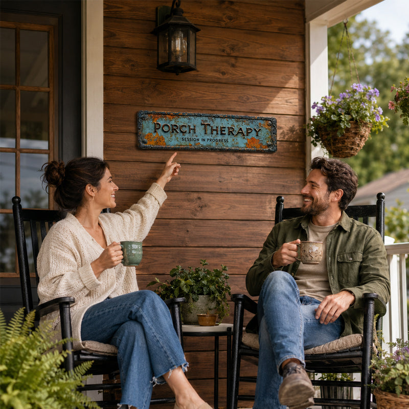 🏡🏡Summer Sale 50% OFF🔥Country-style "Porch Healing" Metal Sign