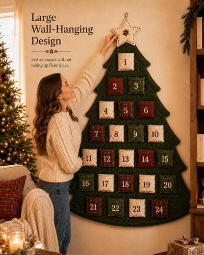 🎉🎄✨24-Pocket Fabric Christmas Advent Tree Kit(📦 Buy 2 Free Shipping)