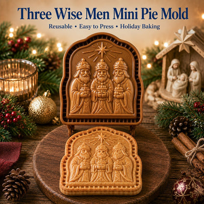 🔥HOT SALE 49% OFF✝️ Faith & Nativity Christmas Mini Pie Mold Collection | Reusable Embossed Molds for Shaping Detailed Praying Jesus, Nativity Stable and so on Pies🥧✨