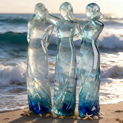 💖LAST DAY 49 % OFF👩🏻‍🤝‍👩🏻Sisters by My Side, Celebrates Friendships Three Sisters Sculpture🎁Christmas, Thanksgiving Day, Birthday Gifts