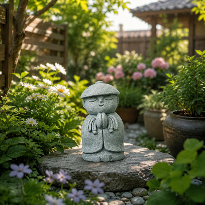 🧘Summer Sale 50% OFF🔥Handcrafted Mini Stone Zen Jizo Statue