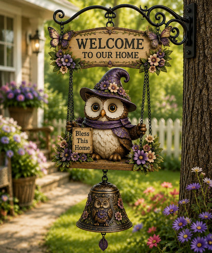 Patriotic Gnome Welcome Bell｜Americana Porch & Garden Hanging Decor