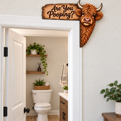 🐮Last Day 60% OFF - Funny Highland Cow Door Topper