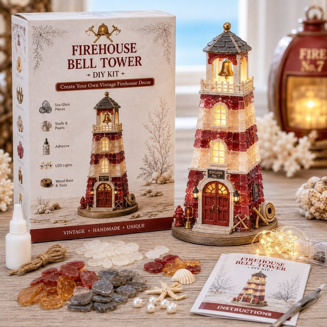 ⏳ Last Day 49% OFF – 🎄Beginner-Friendly DIY Lighted Christmas Character Sea Glass-Style Lighthouse Kit Collection | Complete Kit with Sea Glass-Style Pieces, LED Lights & Step-by-Step Guide Included 💕