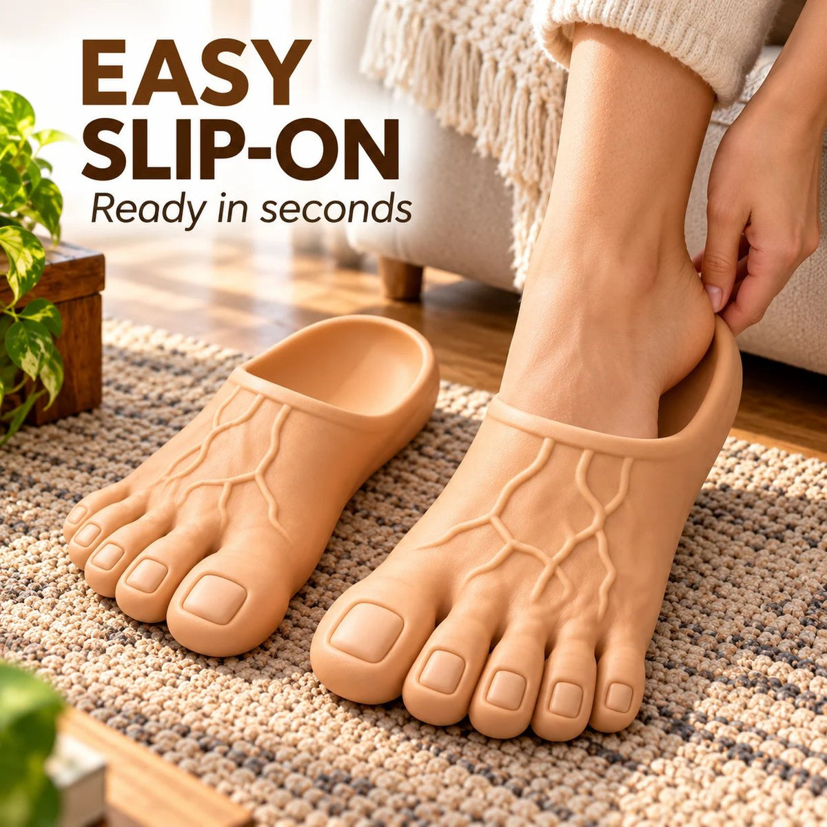 👣 Big Foot Funny Slippers – Giant Feet Novelty House Shoes