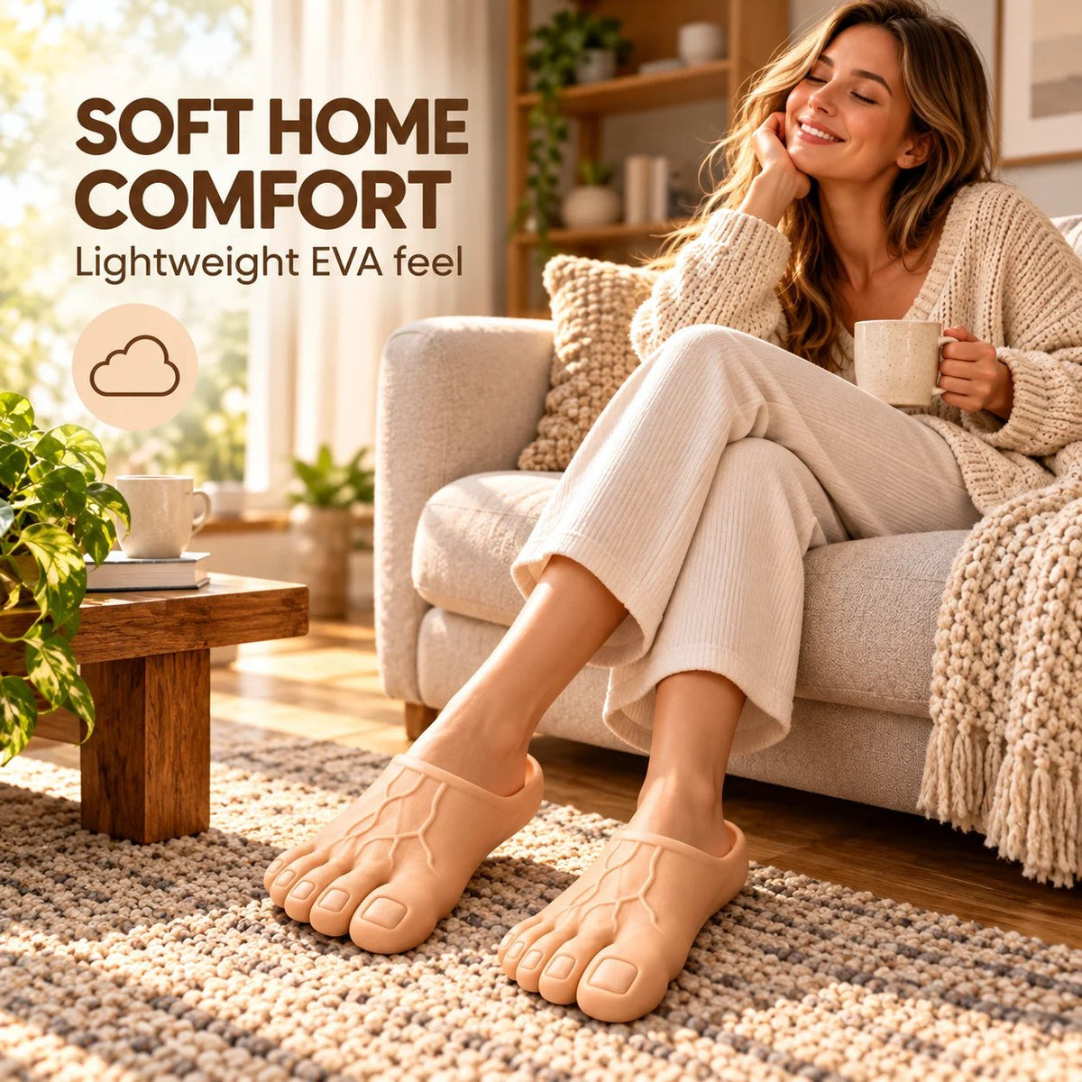 👣 Big Foot Funny Slippers – Giant Feet Novelty House Shoes