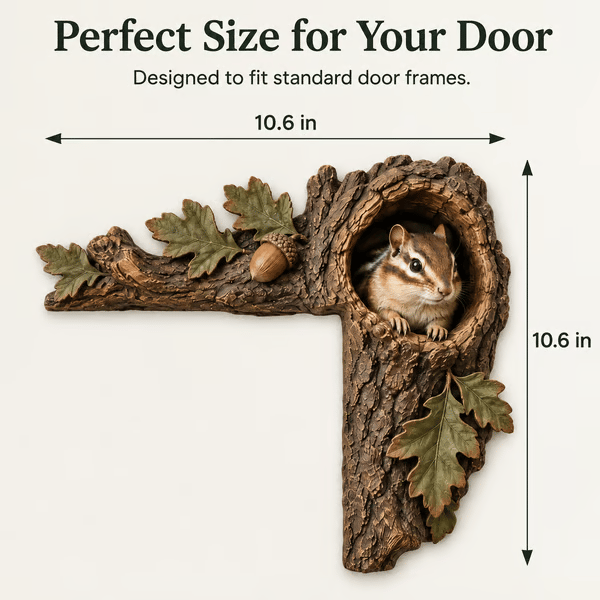 Chipmunk Tree Hollow Door Topper