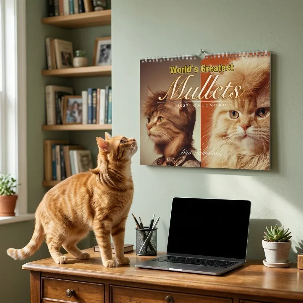 🔥LAST DAY 50% OFF - 😻Funny 2027 Wall Calendar Cat