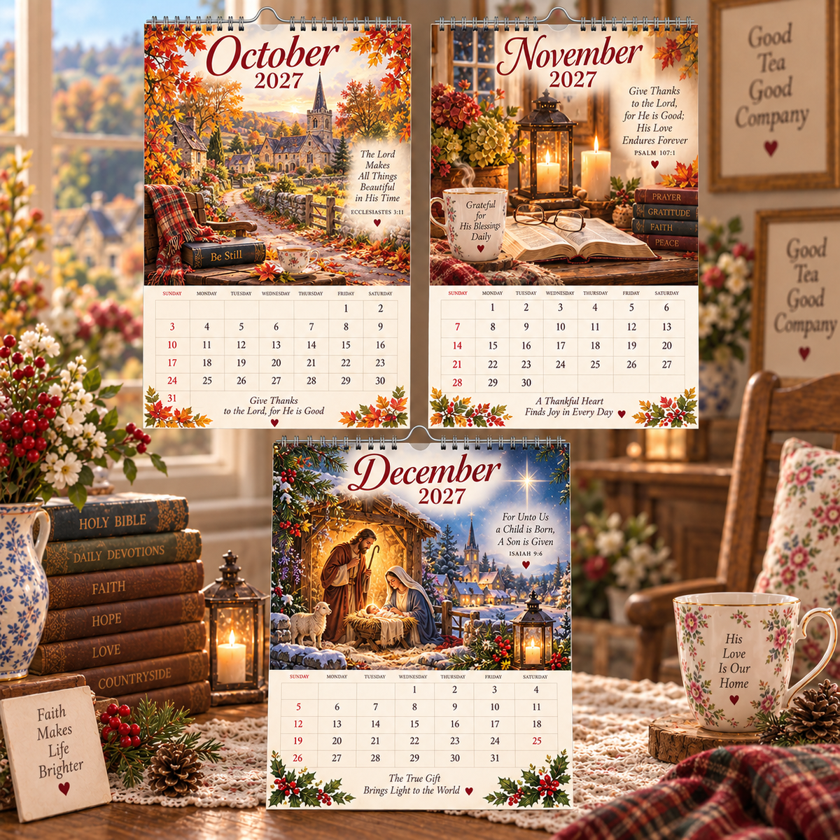 2027 A Year with Jesus Calendar｜A4 Hanging Calendar