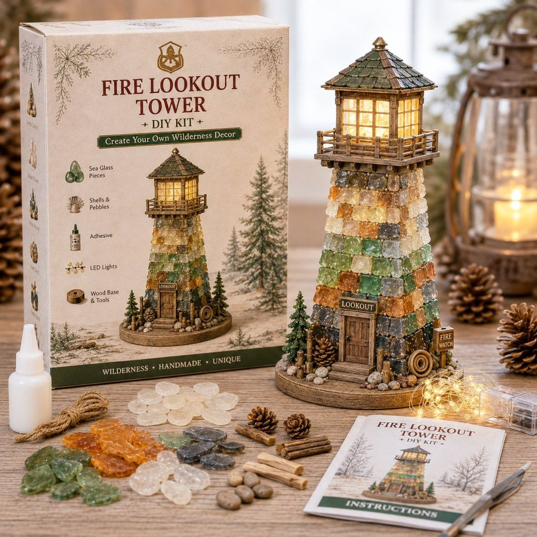 ⏳ Last Day 49% OFF – 🎄Beginner-Friendly DIY Lighted Christmas Character Sea Glass-Style Lighthouse Kit Collection | Complete Kit with Sea Glass-Style Pieces, LED Lights & Step-by-Step Guide Included 💕