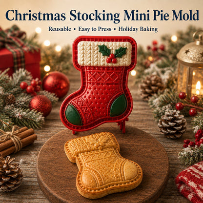 ⏳ Last Day50% OFF – 🎄 9-Design Christmas Mini Pie Mold Collection | Reusable Embossed Molds for Shaping Detailed Santa, Snowman, Reindeer, Tree & Holiday Pies 🥧✨