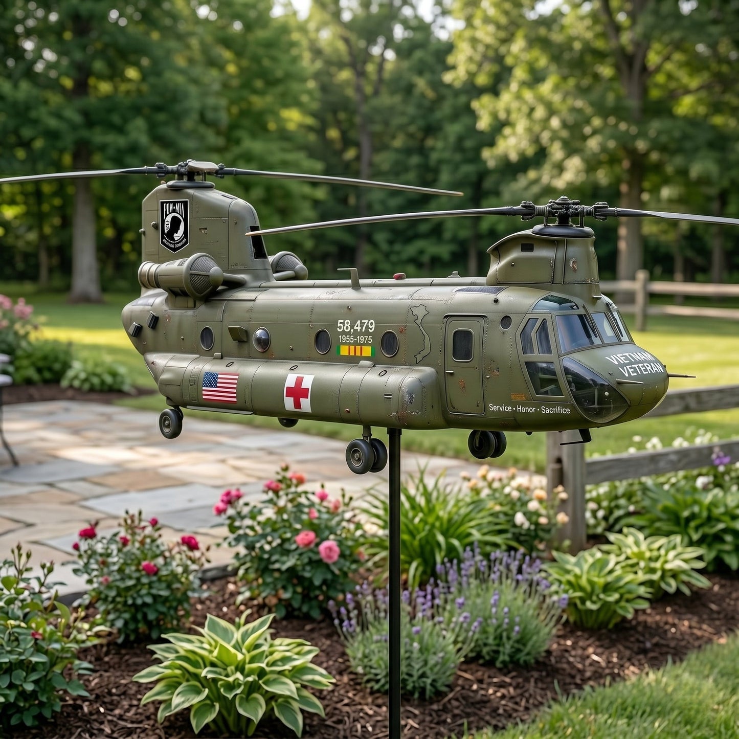 ⚡️Memorial Day 51% OFF 🎖️-Vietnam Veteran UH-1 Helicopter Wind Spinner- ✈️Buy 2 Free Shipping Today!